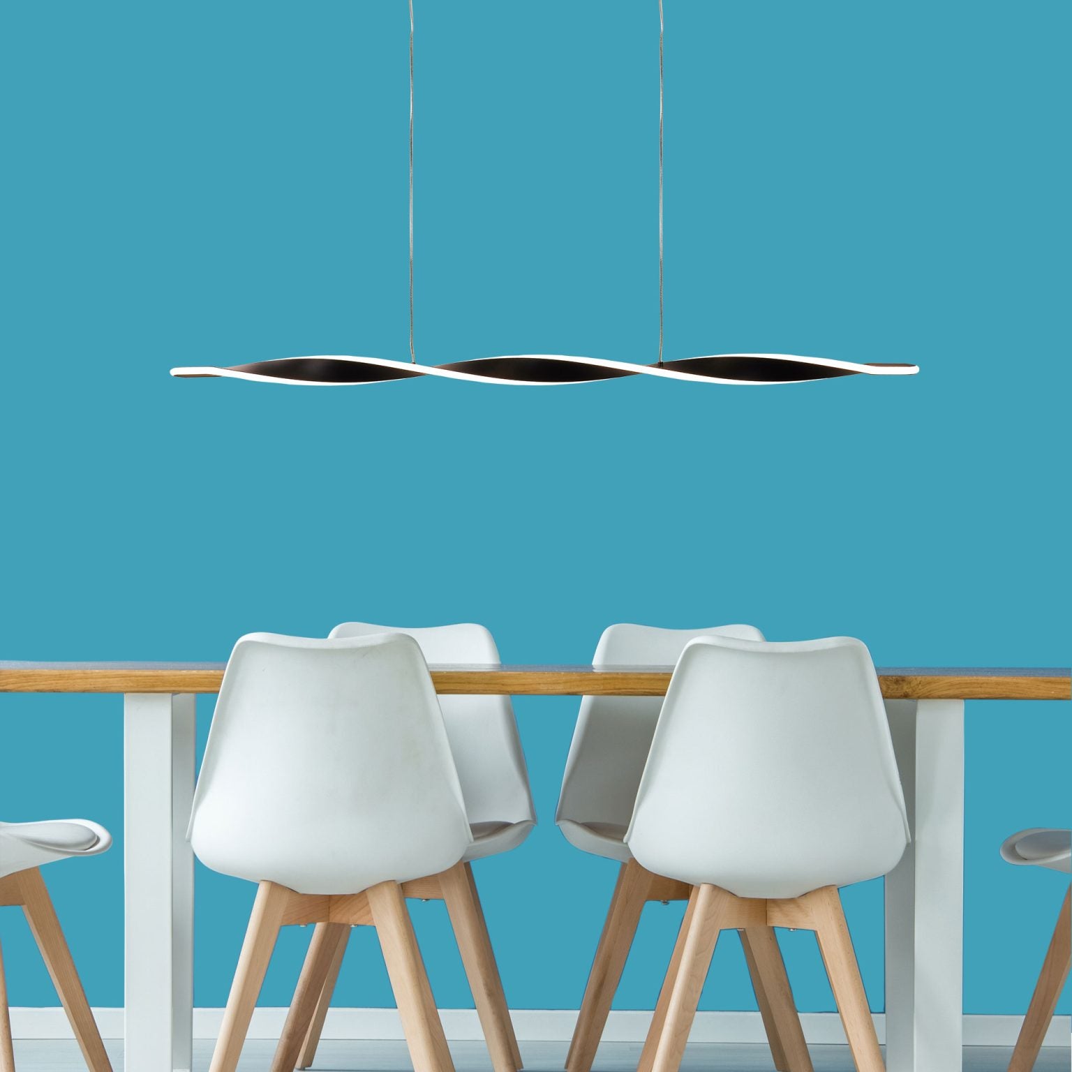AEON Linear TriColour LED Pendant Black